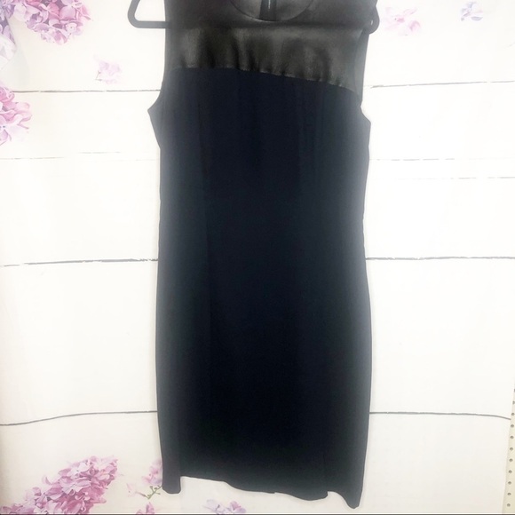 Burberry | Fitted Dress with Leather Yoke - Picture 3 of 8